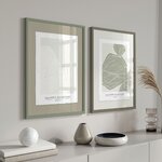 Framed digital print leaves (incado) 53x73 with imperfections.