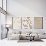 Akustiskā mākslas darbs melnā koka rāmī (Soft Embrace 1) 70x100