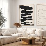 Akustiskā mākslas flīze melnā koka rāmī (2. frekvence) 70x100