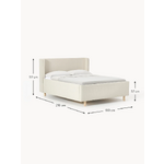 Light Beige Upholstered Bed (Arche) 160x200