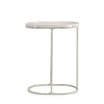 Light gray oval coffee table (Eydi)