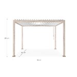 Pergola Ocean Rustic-White (Bizzotto) 3.6x3.6m