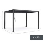 Pergola Ocean Charc (Bizzotto) 3x4m