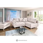 Beige corner sofa bed (rice)