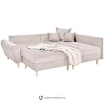 Beige corner sofa bed (rice)