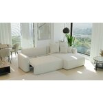 Белый угловой диван-кровать (бари л) комфорт