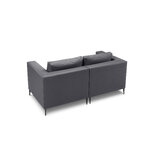 Garden sofa (fiji) calme jardin dark grey, vinyl, black metal