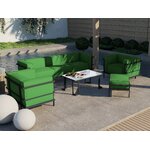 Garden sofa (cannes) calme jardin green, structured fabric, anthracite