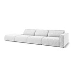 Modular sofa sofa &#39;maui&#39; light grey, structured fabric, black plastic, left