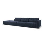 Modular sofa sofa &#39;maui&#39; dark blue, structured fabric, black plastic, left