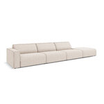 Modular sofa sofa &#39;maui&#39; beige, structured fabric, black plastic, better