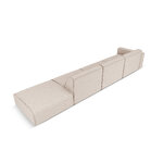 Modular sofa sofa &#39;maui&#39; beige, structured fabric, black plastic, better