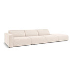 Modular sofa sofa &#39;maui&#39; light beige, structured fabric, black plastic, better