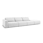 Modular sofa sofa &#39;maui&#39; light grey, structured fabric, black plastic, better