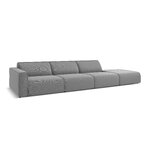 Modulinė sofa sofa &#39;maui&#39;, pilka, struktūrinio audinio, juodo plastiko, geriau