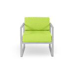 Armchair (nicea) calme jardin light green, structured fabric, gray1