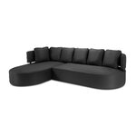 Armchair (barts) calme jardin black, vinyl, without legs, left