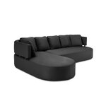 Armchair (barts) calme jardin black, vinyl, without legs, left