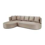 Vää sofa (barts) calme jardin beige, vinyl, without legs, left