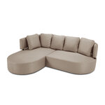 Outdoor sofa (barts) calme jardin beige, vinyl, without legs, left