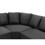 Outdoor sofa (barts) calme jardin black, vinyl, without legs, left