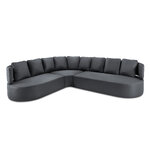 Outdoor sofa (barts) calme jardin dark grey, vinyl, without legs, left