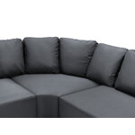 Outdoor sofa (barts) calme jardin dark grey, vinyl, without legs, left