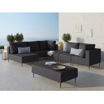 Garden furniture set (fiji) calme jardin black, vinyl, black metal, left