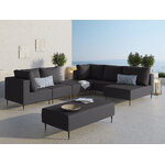 Garden furniture set (fiji) calme jardin black, vinyl, black metal, better