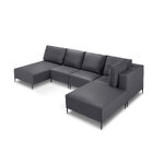 Outdoor sofa (fiji) calme jardin dark grey, vinyl, black metal, better