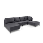 Outdoor sofa (fiji) calme jardin dark grey, vinyl, black metal, better