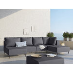 Outdoor sofa (fiji) calme jardin dark grey, vinyl, black metal, better