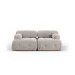 Modular sofa &#39;ferento&#39; light grey, structured fabric