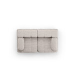 Modular sofa &#39;ferento&#39; light grey, structured fabric