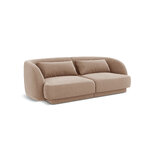 Aksominė sofa (gaminys) smėlio spalvos, aksominė