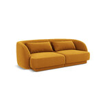 Aksominė sofa (gaminys) geltona, aksominė