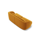 Aksominė sofa (gaminys) geltona, aksominė