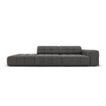 Velvet sofa &#39;chicago&#39; grey, velvet, left