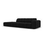 Velvet sofa &#39;chicago&#39; black, velvet, left