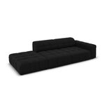 Velvet sofa &#39;chicago&#39; black, velvet, left