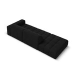 Velvet sofa &#39;chicago&#39; black, velvet, left