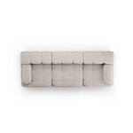 Modular sofa &#39;ferento&#39; light grey, structured fabric