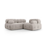 Modular sofa &#39;ferento&#39; light grey, structured fabric