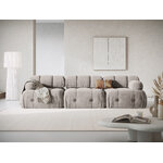 Modular sofa &#39;ferento&#39; light grey, structured fabric