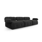 Modular sofa &#39;ferento&#39; black, structured fabric