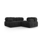 Modular sofa &#39;ferento&#39; black, structured fabric