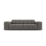 Velvet sofa &#39;chicago&#39; light grey, velvet