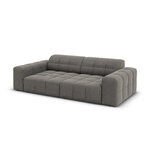 Velvet sofa &#39;chicago&#39; light grey, velvet