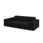 Velvet sofa &#39;chicago&#39; black, velvet