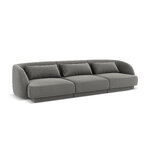 Velvet sofa &#39;tulum&#39; light grey, velvet